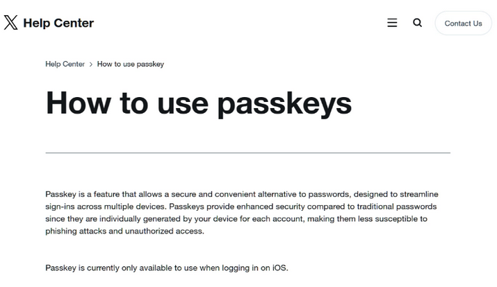 全椒苹果维修店铺分享iOS用户如何通过通行密钥(Passkey)登录 